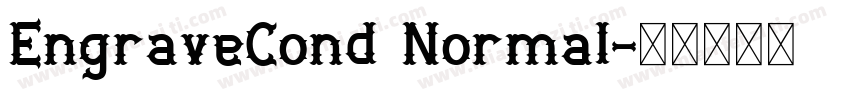 EngraveCond Normal字体转换